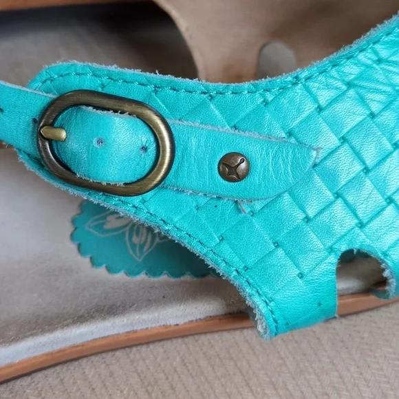 Pikolinos Turquoise and Coral Sandals Size 40 - Picture 7 of 11